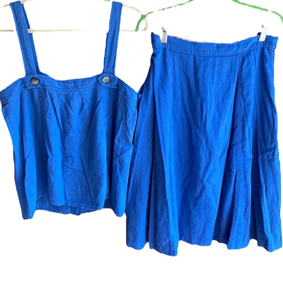 Anthro MAEVE blue Berea top & Riviera skirt set - Picture 8 of 9